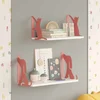 HANAH HOME Zidna polica Hunter Dog and Tiger Cat Pink