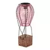Autronic Svetilka umetni ratan in kovina, balon, LED osvetlitev, velikost S, roza-rjava (PLA113 PINK-S)