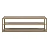 Sivorjava kovinska TV omarica 120x40x35 cm Teun – WOOOD