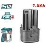 TOTAL Baterija 12V, 1.5ah, USB tip C