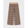 Sinsay - Wide leg pantalone sa viskozom i leopard dezenom - BEŽ