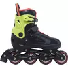 ROLER PW126B-10 CRNO NEON ZELENA ALU S(33-36) ABEC5 PU TOČKIĆI