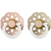 Bibs tolažilna duda - lateks Boheme (6-18 m), 2 kosa, night glow Blush & Vanilla