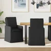 Trpezarijske stolice 2 pcs Crna 57 x 67 x 98 cm tkanina