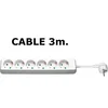 MicroConnect 6-polna Schuko vtičnica 3M bela