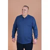 PANDA4U Muška majica Polo, Dug rukav, Indigo