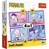 Peanuts Snoopy - pasji dan, 4 v 1 sestavljanka, 35/48/54/70 kosov - Trefl