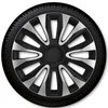 Avalon Carbon Silver Black Hubcap Set - 16