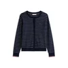 TOMMY HILFIGER Pletena jopa temno modra/bela