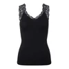 PIECES Majice brez rokavov PCBARBERA LACE TOP Črna