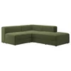 JÄTTEBO Mod.ugaona sofa, 2,5 sed i lenjivac, desno/Samsala tamnožuta-zelena