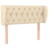 Vidaxl Vzglavje z ušesi krem 103x23x78/88 cm blago