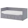 HEMNES Okvir dnevnog kreveta s 3 fioke, siva, 80x200 cm
