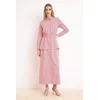 Trendyol Modest Ženska haljina Tctss26Eb00092, Crveno-bela