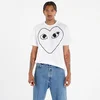 Majice Comme des Garçons PLAY Heart Logo Short Sleeve Tee UNISEX White XXL