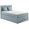 Welnova POSTELJA BOXSPRING 90 cm x 200 cm , tekstil svetlo modra