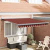 Povlačivi tende Crvena i Crna 350 x 250 cm Platno i Aluminij