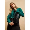Marisse Shoulder Bag With Silver Buckle, Black