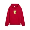 PUMA Ferrari Coloured Shield Fleece Hoodie Men, Motorsport, Rosso Corsa, M