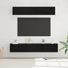 Set TV komoda Zidne 5 pcs Crni hrast Konstruirano drvo