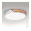 Brilagi - LED prigušiva svetiljka PILANA LED/48W/230V hrast/bela prečnik 40 cm + daljinski upravljač
