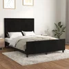 Okvir za krevet bez madraca crni 140 x 190 cm baršunasti