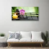 tulup.si Slika na steklu Flower bamboo zen spa 120x60 cm 4 obešalnika