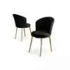 HANAH HOME Set stolica (2 dela) Risa Black Gold