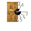 WALLXPERT 29 Zidni sat Wooden Clock, Crni