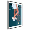 shumee Plakat - Teniški igralec z rdečim loparjem na igrišču - ilustracija