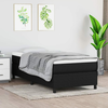 Okvir za krevet s oprugom crni 90x200cm od tkanine