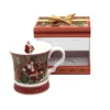 350 ml božična porcelanasta skodelica z motivom Božička in daril