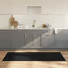 Tepih pravokutni crni 80 x 200 cm od bambusa