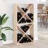 Stalak za vino 2 pcs Prirodna 62 x 25 x 62 cm