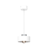 Luster na sajli MARTI 1xE27/15W/230V bela/hrom