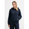 Pulover Tommy Jeans ženski, mornarsko modra barva, s kapuco, DW0DW21963
