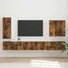 Set zidnog ormarića za TV Zidne 6 pcs Dimljeni hrast