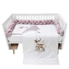 Bebi komplet Bambi sa pletenicom - posteljina za krevetac 6/1