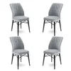 Hanah Home Set stolica Flex, 45x93x42 cm, 4 komada, Sivo-crne