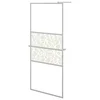 Pregrada za tuš s policom krom 80x195 cm staklo ESG i aluminij