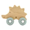 KikkaBoo Drvena igračka sa silikonskom glodalicom Hedgehog Mint (KKB10244)