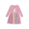 NAME IT Obleka NMFJolina rumena / pastelno zelena / mauve / bela