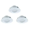 Eglo 78755 - SET 3x LED ugradna plafonska svetiljka PINEDA 1xLED/6W/230V 3000K bela