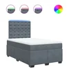 vidaXL vidaXL Box spring postelja z vzmetnico temno siv 120x190 cm žamet, (21309826)