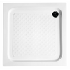 Kvadratna akrilna kad za prho AVELIN, 80 x 80 x 15 cm - Bela - 80.00 - 24 - 5.00 - ABS/akrilat - Namestitev na tla - Kvadratna - 60.00 - Aqualine - AQUALINE SHOWER TRAYS - 80.00 - 80x80x15 cm