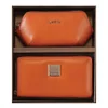 Princ Leather Ženski poklon set novčanik i neseser, Narandžasti