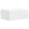 vidaXL vidaXL Stenski nočni omarici Bela visok sijaj 49 x 34,5 x 20 cm, (5000209506)