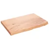 Vidaxl Stenska polica svetlo rjava 60x40x(2-4) cm trdna hrastovina