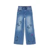 Desigual Kavbojke modra / temno modra / fuksija / magenta