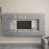 8-dijelni set TV ormarića siva boja betona konstruirano drvo